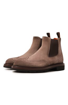 Santoni: Коричневые ботинки 