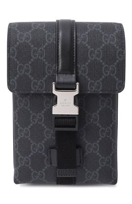 Gucci: Чёрная сумка  GG