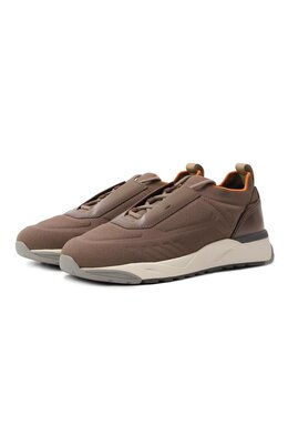 Santoni: Коричневые кроссовки 