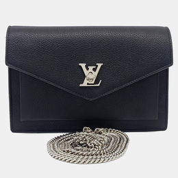 Louis Vuitton: Чёрная сумка через плечо  Pochette