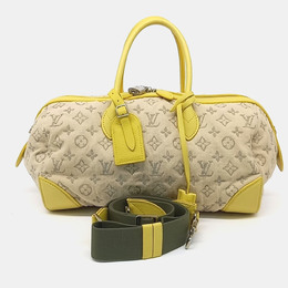 Louis Vuitton: Бежевая сумка  Speedy