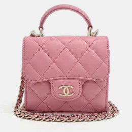 Chanel: Розовая сумка через плечо 