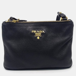 Prada: Чёрная сумка через плечо 