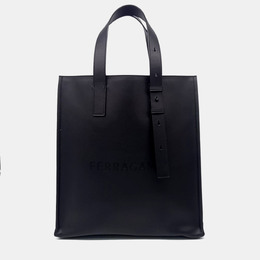 Salvatore Ferragamo: Чёрная сумка-шоппер 