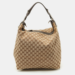 Gucci: Бежевая сумка  GG