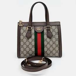 Gucci: Коричневая сумка  Ophidia GG