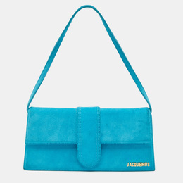 Jacquemus: Голубая сумка  Le Bambino Long