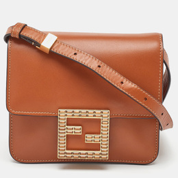 Fendi: Коричневая сумка через плечо  Fab