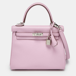 Hermes: Серебристая сумка  Kelly