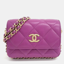 Chanel: Фиолетовая сумка через плечо 