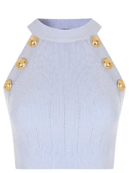 BALMAIN: Топ из вискозы 
