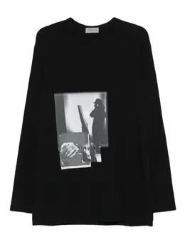 Yohji Yamamoto: Футболка с принтом 