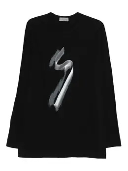 Yohji Yamamoto: Футболка с принтом 