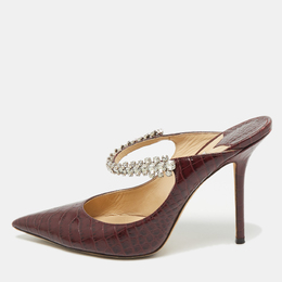 Jimmy Choo: Бордовые сабо  Bing 100