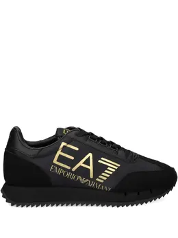Ea7 Emporio Armani: Чёрные кроссовки 