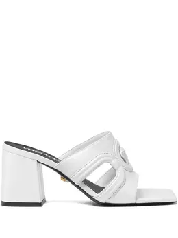Versace: Белые сабо  Medusa