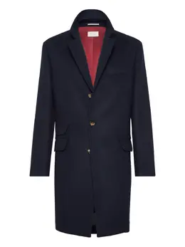Brunello Cucinelli: Синее пальто 
