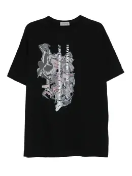 Yohji Yamamoto: Футболка с принтом 