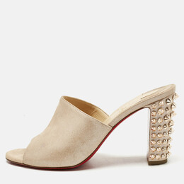 Christian Louboutin: Бежевые сандалии 