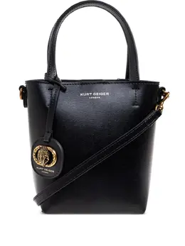 Kurt Geiger London: Чёрная сумка-шоппер 