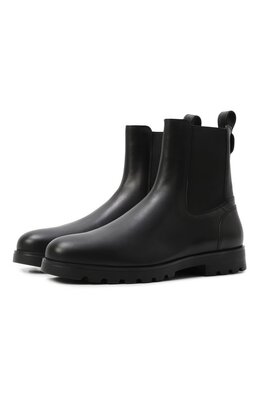 Santoni: Чёрные ботинки 
