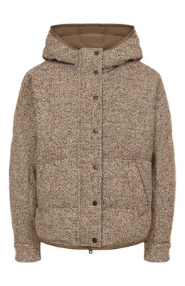 Brunello Cucinelli: Бежевый пуховик 