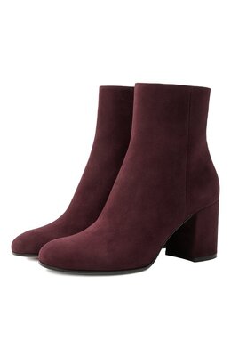 Gianvito Rossi: Бордовые ботинки 