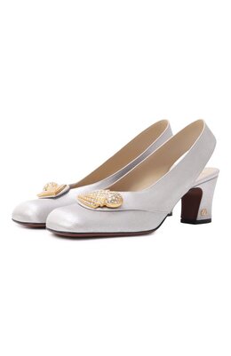 Valentino: Серебристые туфли 