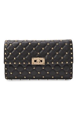 Valentino: Чёрный клатч  Rockstud Spike