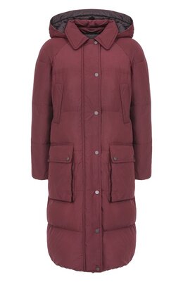 Brunello Cucinelli: Бордовый пуховик 