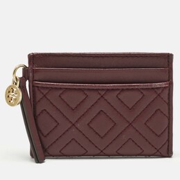Tory Burch: Бордовый картхолдер  Fleming