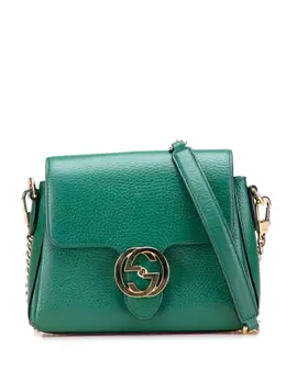 Gucci Pre-Owned: Зелёная сумка через плечо 