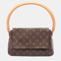 Louis Vuitton: Коричневая сумка  Looping