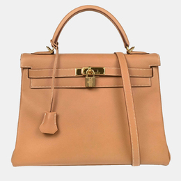 Hermes: Коричневая сумка  Kelly 32