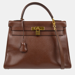 Hermes: Коричневая сумка  Kelly 32