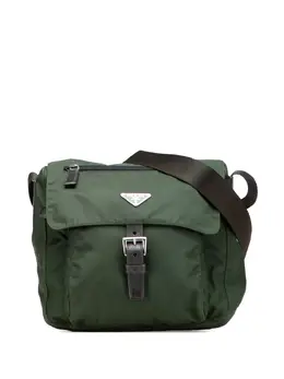 Prada Pre-Owned: Зелёная сумка 