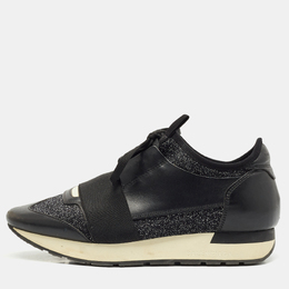 Balenciaga: Чёрные кроссовки  Race Runner