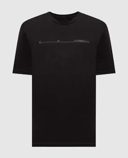 C.P. Company: Чорні футболки 