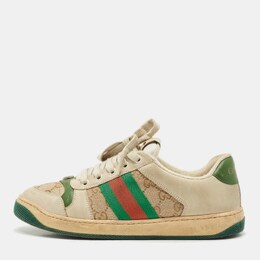 Gucci: Бежевые кроссовки  Screener