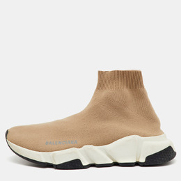 Balenciaga: Бежевые кроссовки  Speed Trainer
