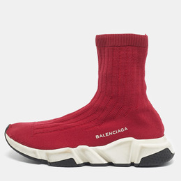 Balenciaga: Красные кроссовки  Speed Trainer