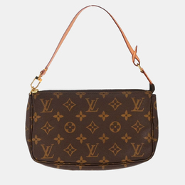 Louis Vuitton: Коричневая сумка  Pochette Accessoires