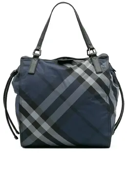 Burberry Pre-Owned: Голубая сумка-шоппер 