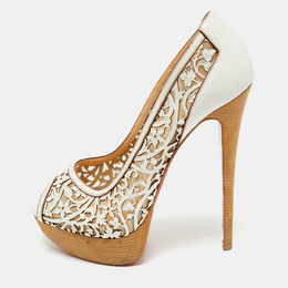 Christian Louboutin: Белые босоножки 