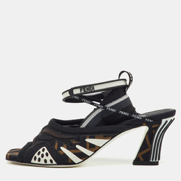 Fendi: Чёрные сандалии  FF