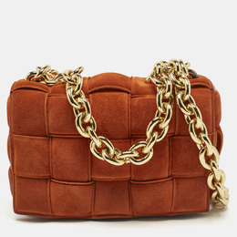 Bottega Veneta: Оранжевая сумка  Padded Cassette