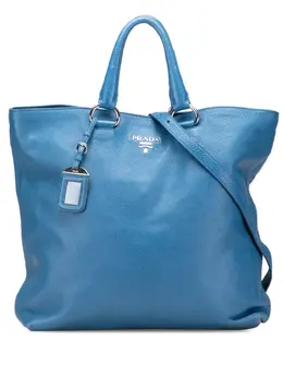 Prada Pre-Owned: Голубая сумка-шоппер 