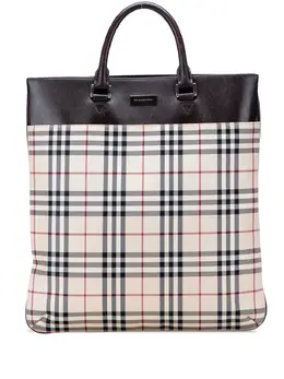 Burberry Pre-Owned: Коричневая сумка-шоппер 