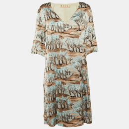 Marni: Коричневое платье 