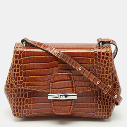 Longchamp: Коричневая сумка через плечо  Roseau